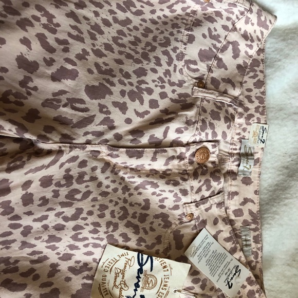 Sz 14 BNWT 7 for all mankind skinny leopard jeans - Picture 2 of 4